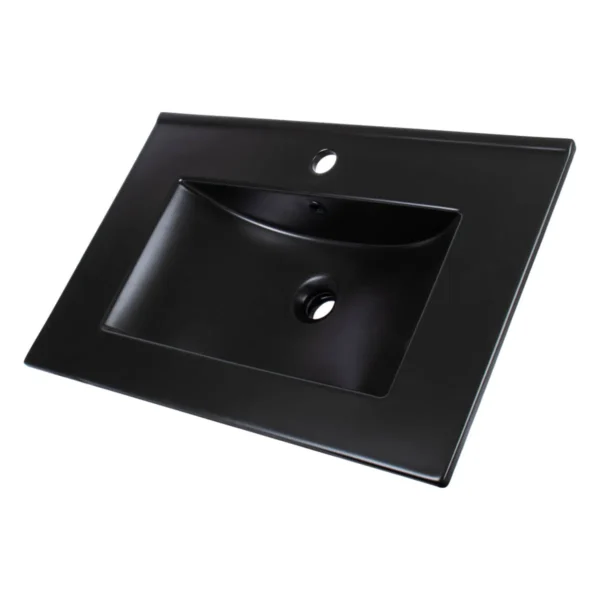 170893-1200-1200 Lavamanos En Porcelana De Sobreponer Tivoli Black Mate 71x46.5x19 cm