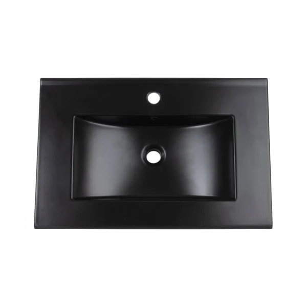 170896-1200-1200 Lavamanos En Porcelana De Sobreponer Tivoli Black Mate 71x46.5x19 cm