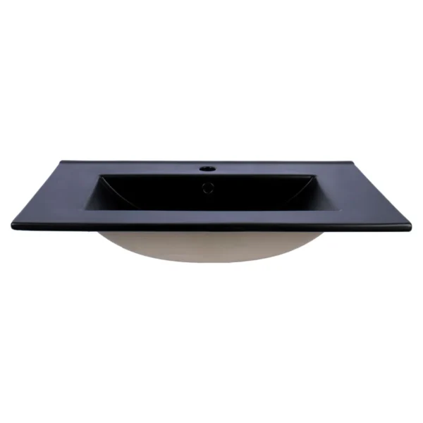 170897-1200-1200 Lavamanos En Porcelana De Sobreponer Tivoli Black Mate 71x46.5x19 cm