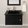 170898-1200-1200 Lavamanos En Porcelana De Sobreponer Tivoli Black Mate 71x46.5x19 cm