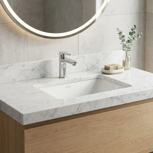Lavamanos Bajoponer Brezo Blanco 47X36X19.5 cm