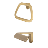170995-1200-1200 Juego De Accesorios Murat Oro X2 Piezas Porta Rollo y Toallero Tipo Argolla