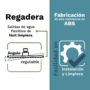 171688-1200-1200 Regadera Konas Cuadrada Abs Sin Brazo 21.5x21.5 cm