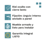 Mueble Madecor Amaro Gris Con Placa Lavamanos Poceta Centro 70 x 46 cm