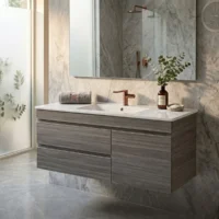 Mueble Madecor Maui Gris Con Placa Lavamanos Poceta Centro 120 x 46 cm