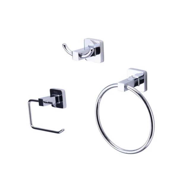 172112-1200-1200 Kit De Accesorios Para Baño Murano X3 Piezas Cromo