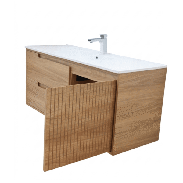 172139-1200-1200 Mueble Madecor Bibury Fresno Con Placa Lavamanos Poceta Centro 80 x 45 cm