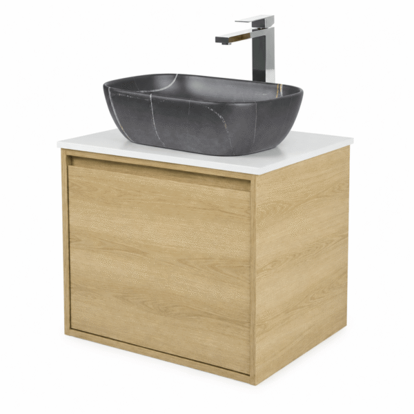 172143-1200-1200 Mueble Madecor Tauber Fresno Con Placa Sinterizada 60 x 45.5 cm