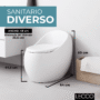 172204-1200-1200 Sanitario One-piece Diverso Blanco Descarga 800 Gramos Con Anillo De Cera Conexión 1/2 Acople De 60 Cm