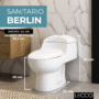 Sanitario Berlin Blanco Descarga 1000 Gramos Con Anillo De Cera