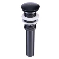 172247-1200-1200 Desagüe De Push Metalico Sin Rebose De 40 Cm Negro