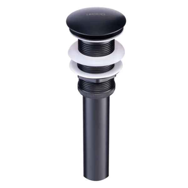 172247-1200-1200 Desagüe De Push Metalico Sin Rebose De 40 Cm Negro