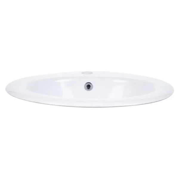 Lavamanos En Porcelana De Sobreponer Tanzis Blanco 51.4 x 46 x 18.2 cm.