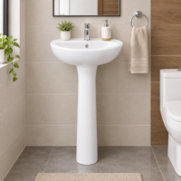 Lavamanos Con Pedestal Perugia 50.5 x 40.5 x 82cm Blanco Lecco