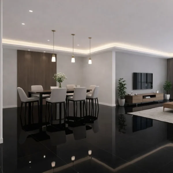 Porcelanato Black Brillante 60 X 60 Cms. T3 Caja X 1.44 M² V2