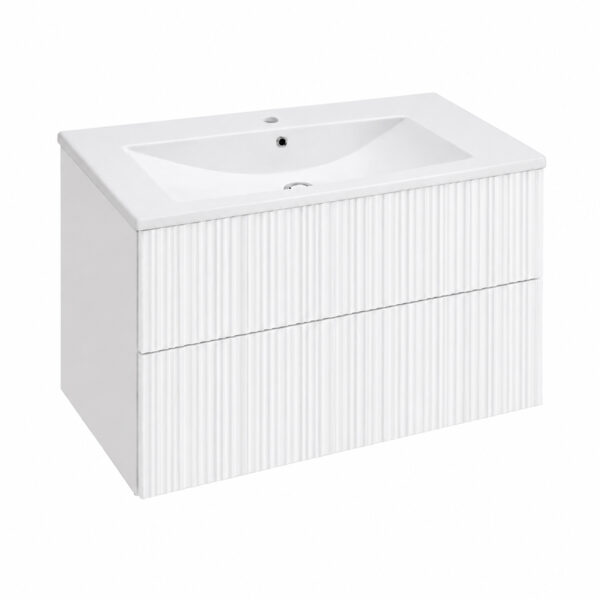PRINCIPAL Mueble Poliuretano Veneto Blanco Con Placa Lavamanos Poceta Centro 60 x 45 Cm Lecco