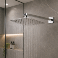REGADERA DE 25CM+BRAZO A PARED DE 40CM CROMO LECCO