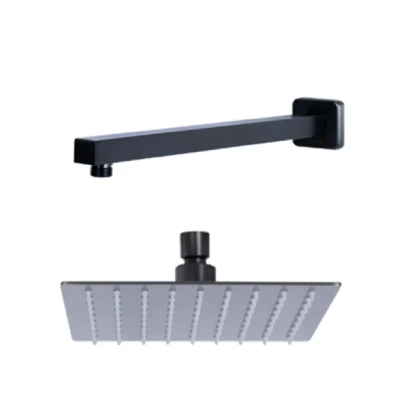 Regadera De 25Cm+Brazo A Pared De 40Cm Grafito Lecco