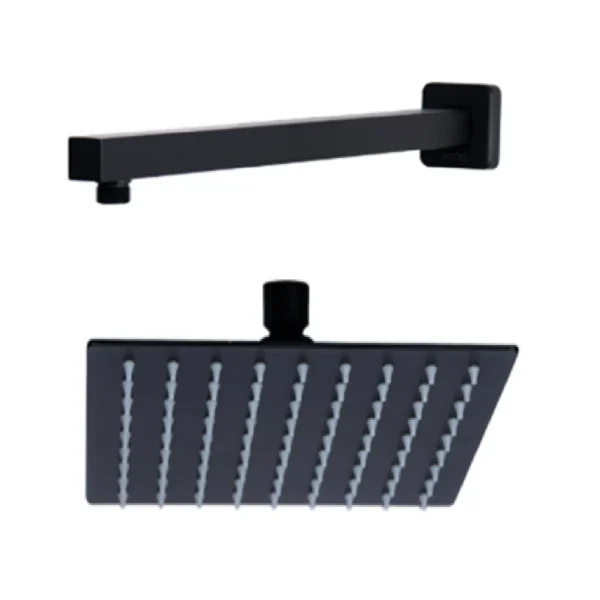 Regadera De 25cm+brazo a Pared De 40cm Negro Regadera De 25Cm+Brazo A Pared De 40Cm Negro Lecco